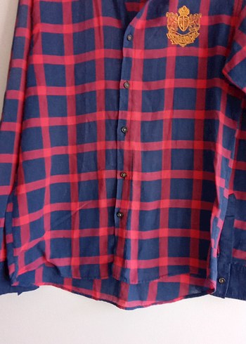 Bordo Lacivert Kareli Erkek Gömlek - Görsel 3