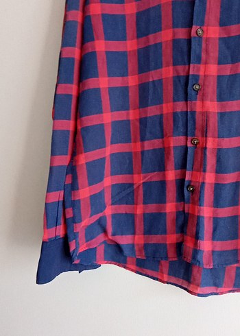 Bordo Lacivert Kareli Erkek Gömlek - Görsel 5