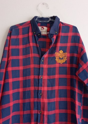 Bordo Lacivert Kareli Erkek Gömlek - Görsel 2