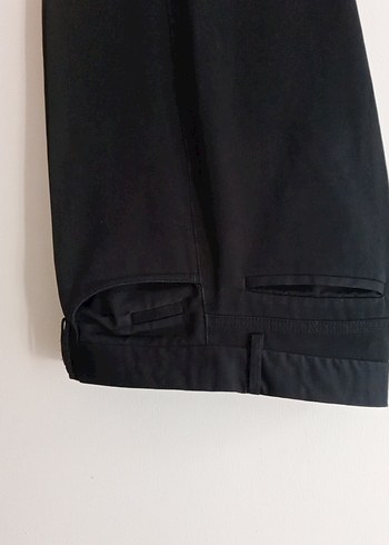 Drapeli Siyah erkek Kumaş Pantolon - Görsel 4