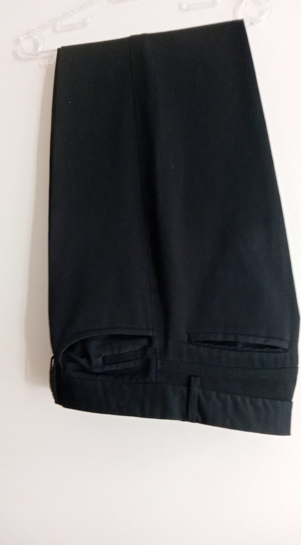 Drapeli Siyah erkek Kumaş Pantolon - Görsel 5