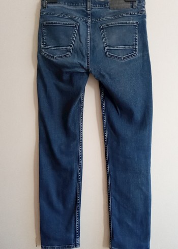 erkek Lacivert Rahat Kesim Denim Pantolon - Görsel 10