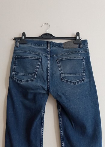 erkek Lacivert Rahat Kesim Denim Pantolon - Görsel 11