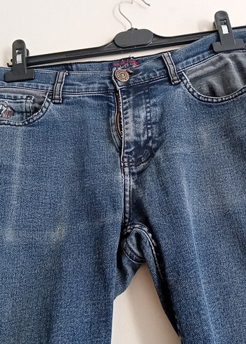 erkek Lacivert Rahat Kesim Denim Pantolon - Görsel 8