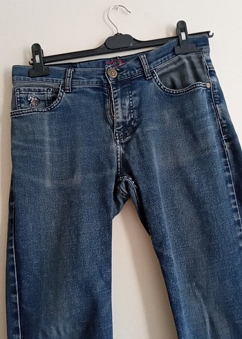 erkek Lacivert Rahat Kesim Denim Pantolon - Görsel 7