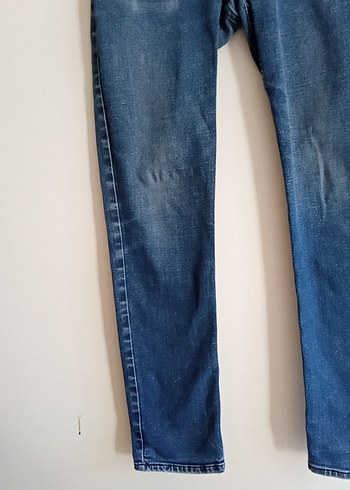 erkek Lacivert Rahat Kesim Denim Pantolon - Görsel 4
