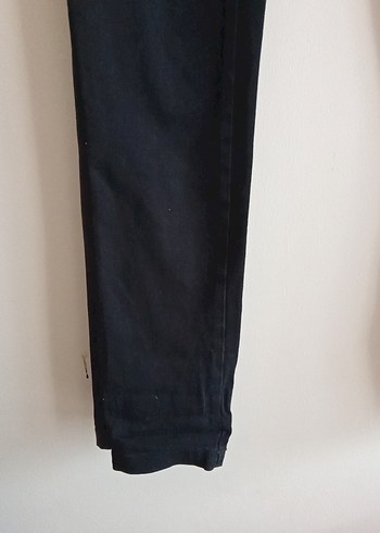 Kadın Siyah Normal Boy Denim Pantolon ikili pantolon - Görsel 3