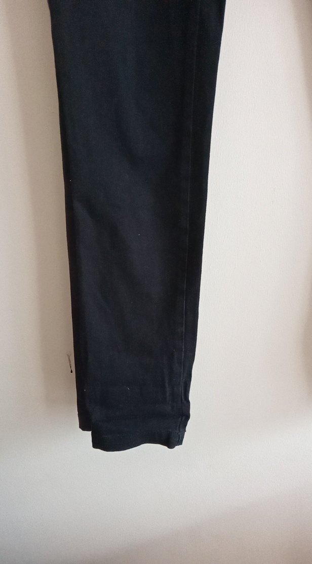 Kadın Siyah Normal Boy Denim Pantolon ikili pantolon - Görsel 3