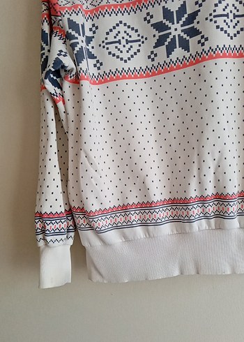 Renkli Bohem Desenli çocuk Triko Sweatshirt - Görsel 10
