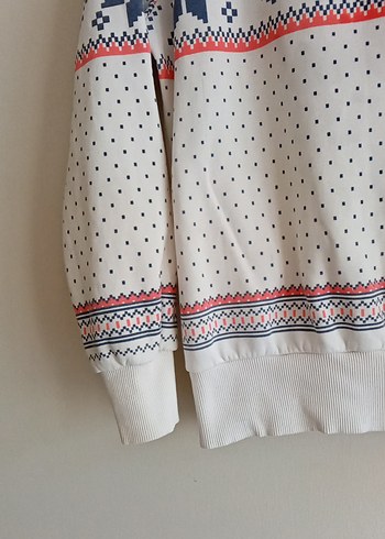 Renkli Bohem Desenli çocuk Triko Sweatshirt - Görsel 4