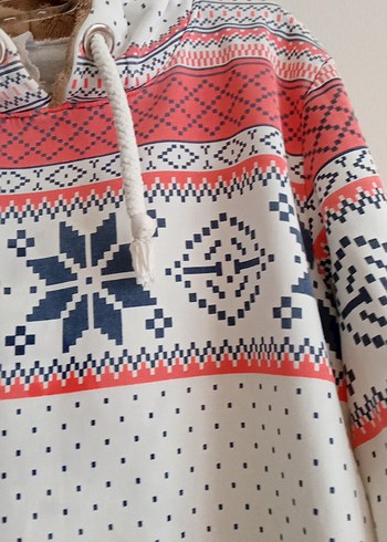 Renkli Bohem Desenli çocuk Triko Sweatshirt - Görsel 7