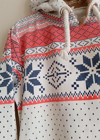 Renkli Bohem Desenli çocuk Triko Sweatshirt - Görsel 8