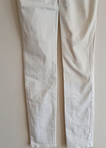 Kadın Beyaz Keten Rahat Kesim Pantolon - Görsel 11