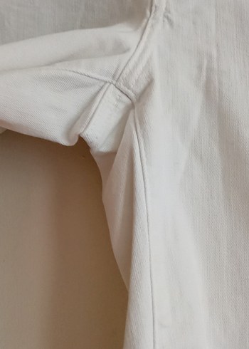 Kadın Beyaz Keten Rahat Kesim Pantolon - Görsel 7