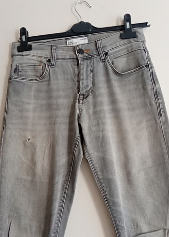 Gri Erkek Denim Pantolon Regular Fit - Görsel 3