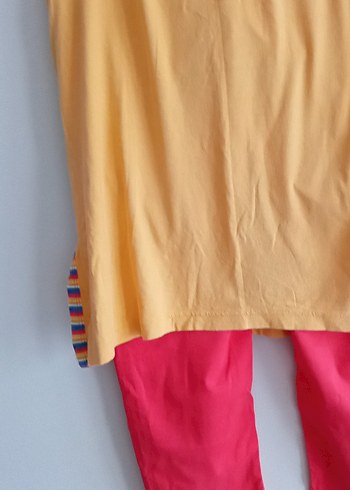 Renkli Bohem kadin Pantolonu Püsküllü - Görsel 8