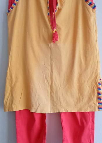 Renkli Bohem kadin Pantolonu Püsküllü - Görsel 4