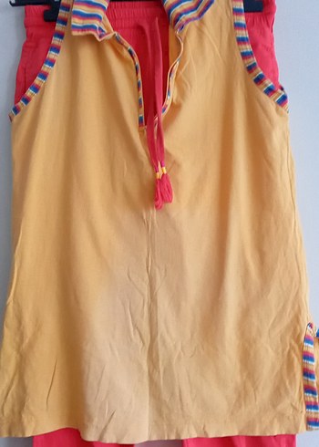 Renkli Bohem kadin Pantolonu Püsküllü - Görsel 3