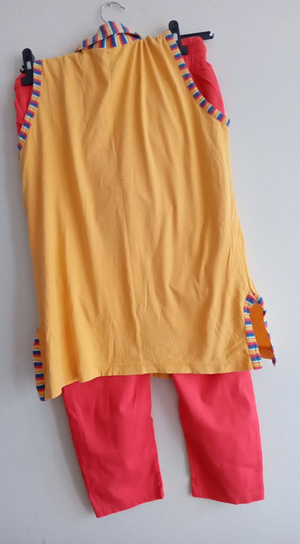 Renkli Bohem kadin Pantolonu Püsküllü - Görsel 5