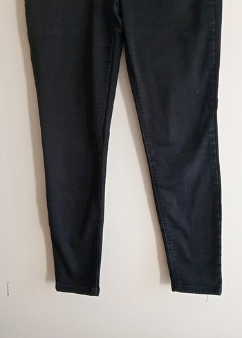 Siyah Kadın Skinny Midi Kot Pantolon ikili - Görsel 3