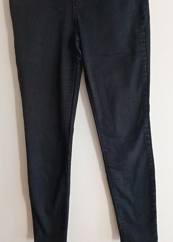 Siyah Kadın Skinny Midi Kot Pantolon ikili - Görsel 4