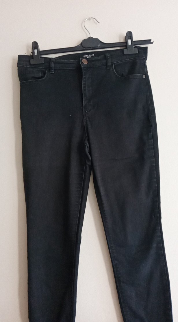 Siyah Kadın Skinny Midi Kot Pantolon ikili - Görsel 5