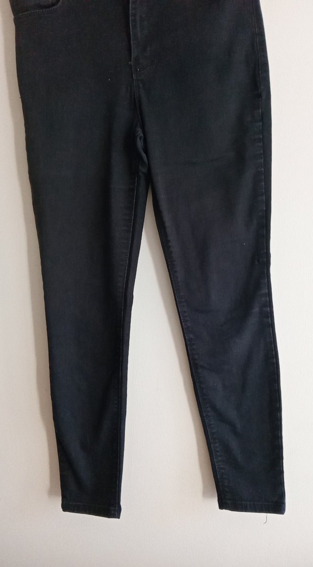 Siyah Kadın Skinny Midi Kot Pantolon ikili - Görsel 4