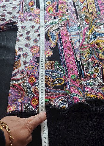 m Beden çeşitli Renk Püsküllü Bohem Desenli Uzun Kadın Kimono