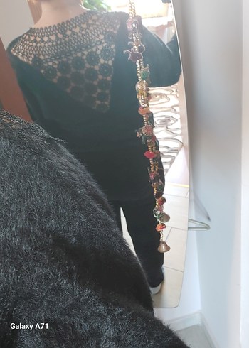 Siyah Tüylü Kadın Kazak - Görsel 4