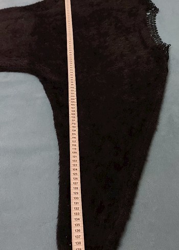 Siyah Tüylü Kadın Kazak - Görsel 6