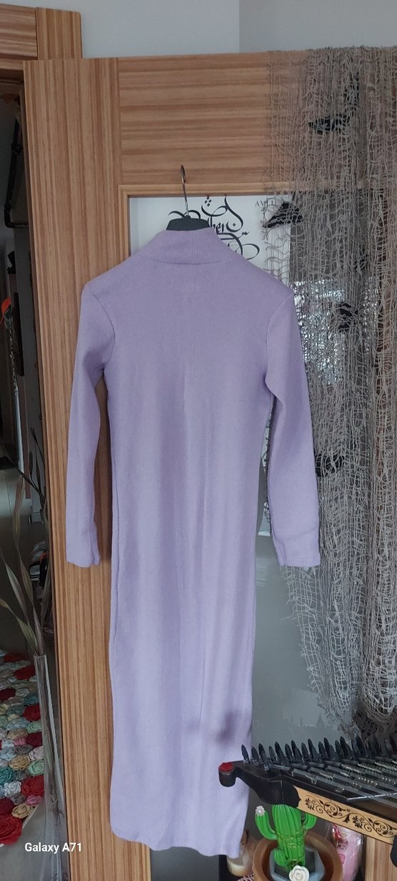 Lilâ Triko Elbise - Görsel 2