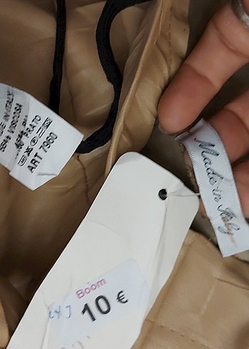 İtalyan Bej Kapüşonlu Deri Sweatshirt - Görsel 5