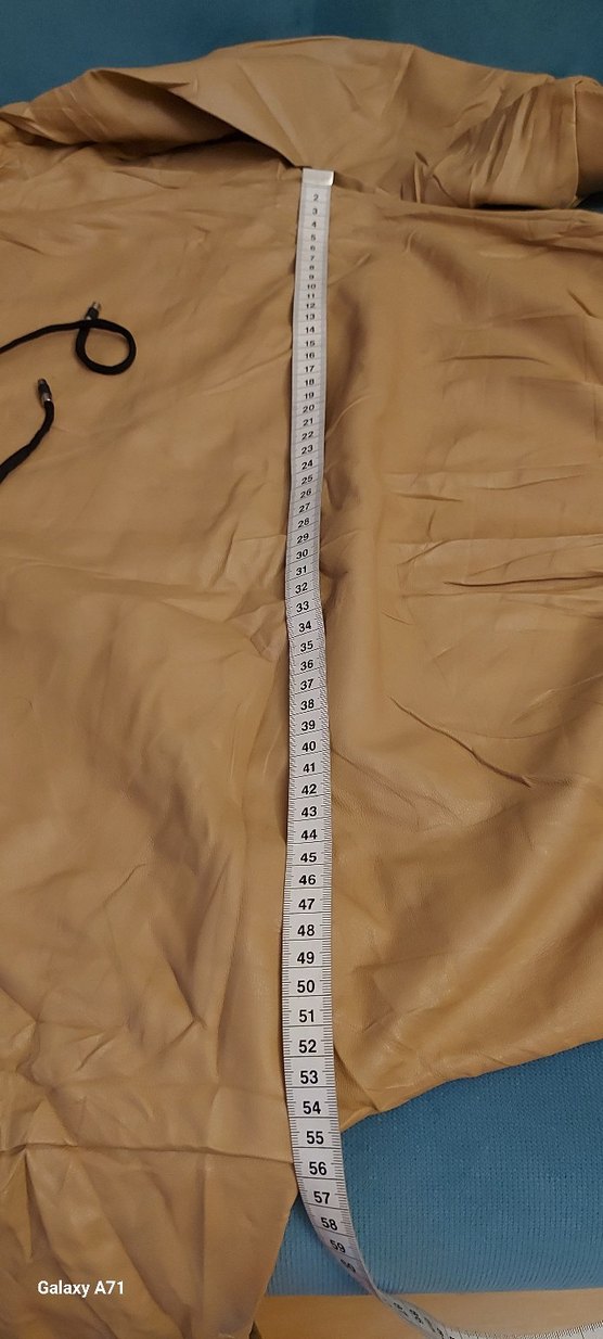 İtalyan Bej Kapüşonlu Deri Sweatshirt - Görsel 4