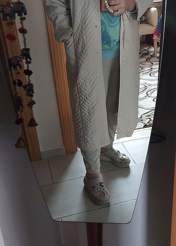 Noi Marka Kapitone İnce Kaban - Görsel 3