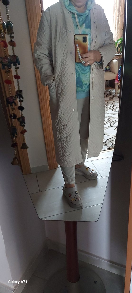 Noi Marka Kapitone İnce Kaban - Görsel 3