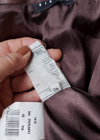 Kahverengi Kadın Deri Ceket - Görsel 6