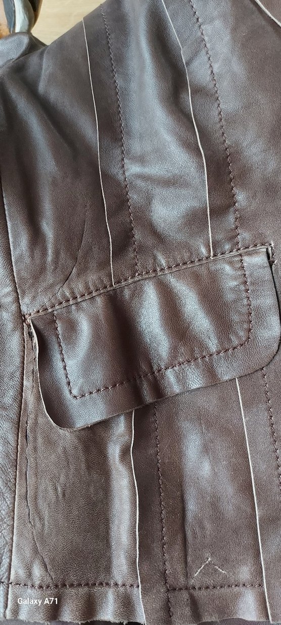 Kahverengi Kadın Deri Ceket - Görsel 4