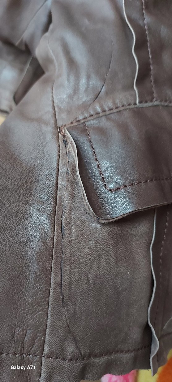 Kahverengi Kadın Deri Ceket - Görsel 3