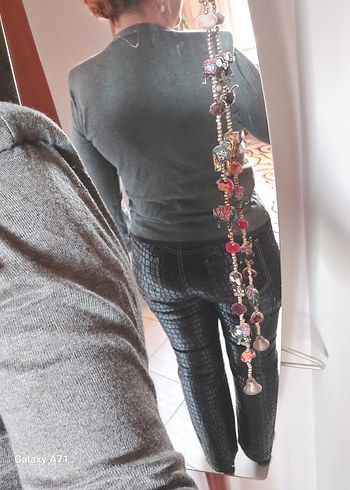 Gri V Yaka Düğmeli Kadın Hırka - Görsel 7