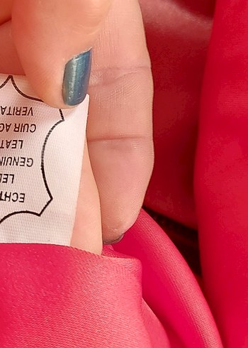 Unisex Kırmızı Deri Mini Ceket - Görsel 9