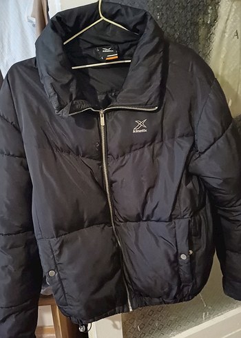 Kinetix marka Kadın Siyah Fermuarlı Kışlık Mont large beden - Görsel 3