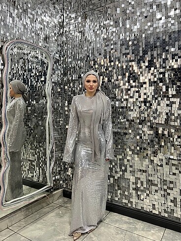 Silver elbise