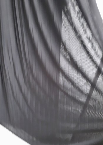 elbise Siyah Uzun Piliseli Kadın Elbise - Görsel 7