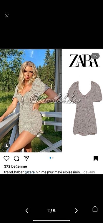 Zara Zara drapeli elbise