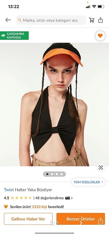 Twist halter yaka büstiyer