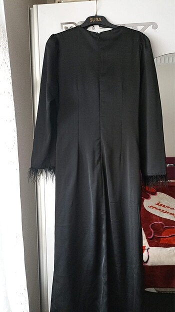 40 Beden siyah Renk Tesettür abiye elbise