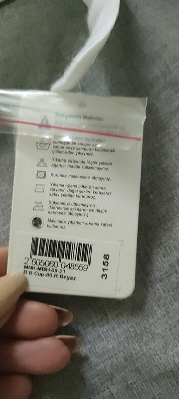 38 Beden İkili Sutyen Destekli Etiketli