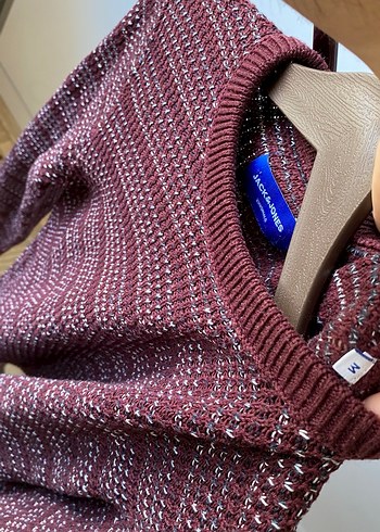 Zara Bordo Erkek Triko Kazak