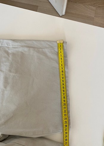 42 Beden Bej Keten Erkek Mini Şort