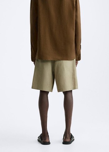 Keten Bermuda Şort - Görsel 4